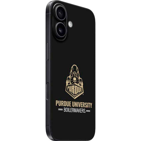 Purdue University Boilermakers Signature Logo iPhone 16 Plus Skin
